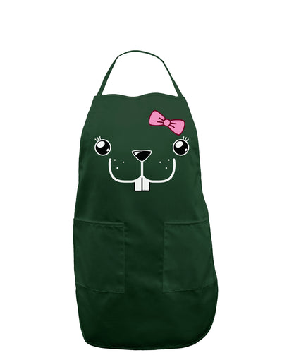 Kyu-T Face - Bucklette Cute Girl Beaver Dark Adult Apron-Bib Apron-TooLoud-Hunter-One-Size-Davson Sales