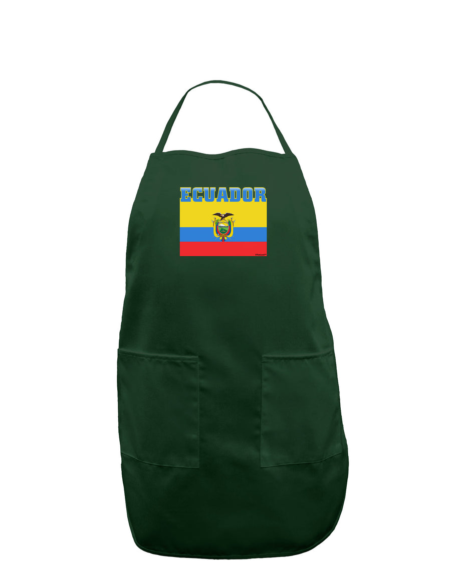 Ecuador Flag Dark Adult Apron-Bib Apron-TooLoud-Black-One-Size-Davson Sales