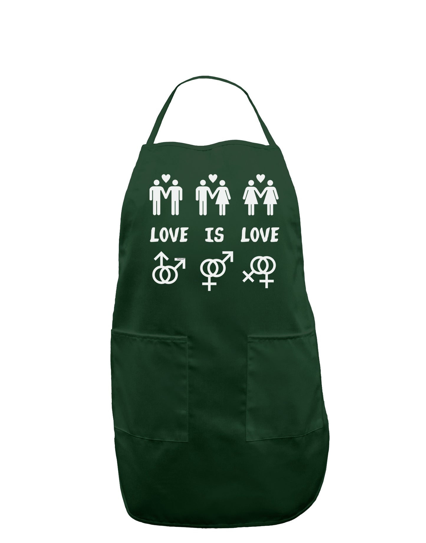 Love Is Love LGBT Marriage Equality Dark Adult Apron-Bib Apron-TooLoud-Hunter-One-Size-Davson Sales