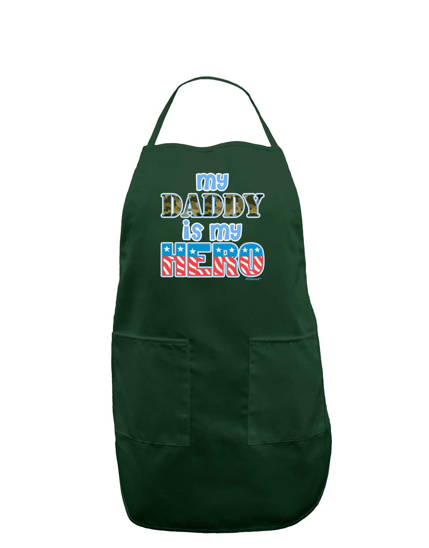 My Daddy is My Hero - Armed Forces - Blue Dark Adult Apron by TooLoud-Bib Apron-TooLoud-Hunter-One-Size-Davson Sales