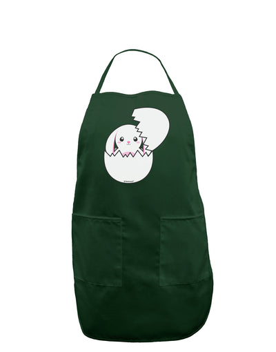 Cute Easter Bunny Hatching Dark Adult Apron by TooLoud-Bib Apron-TooLoud-Hunter-One-Size-Davson Sales