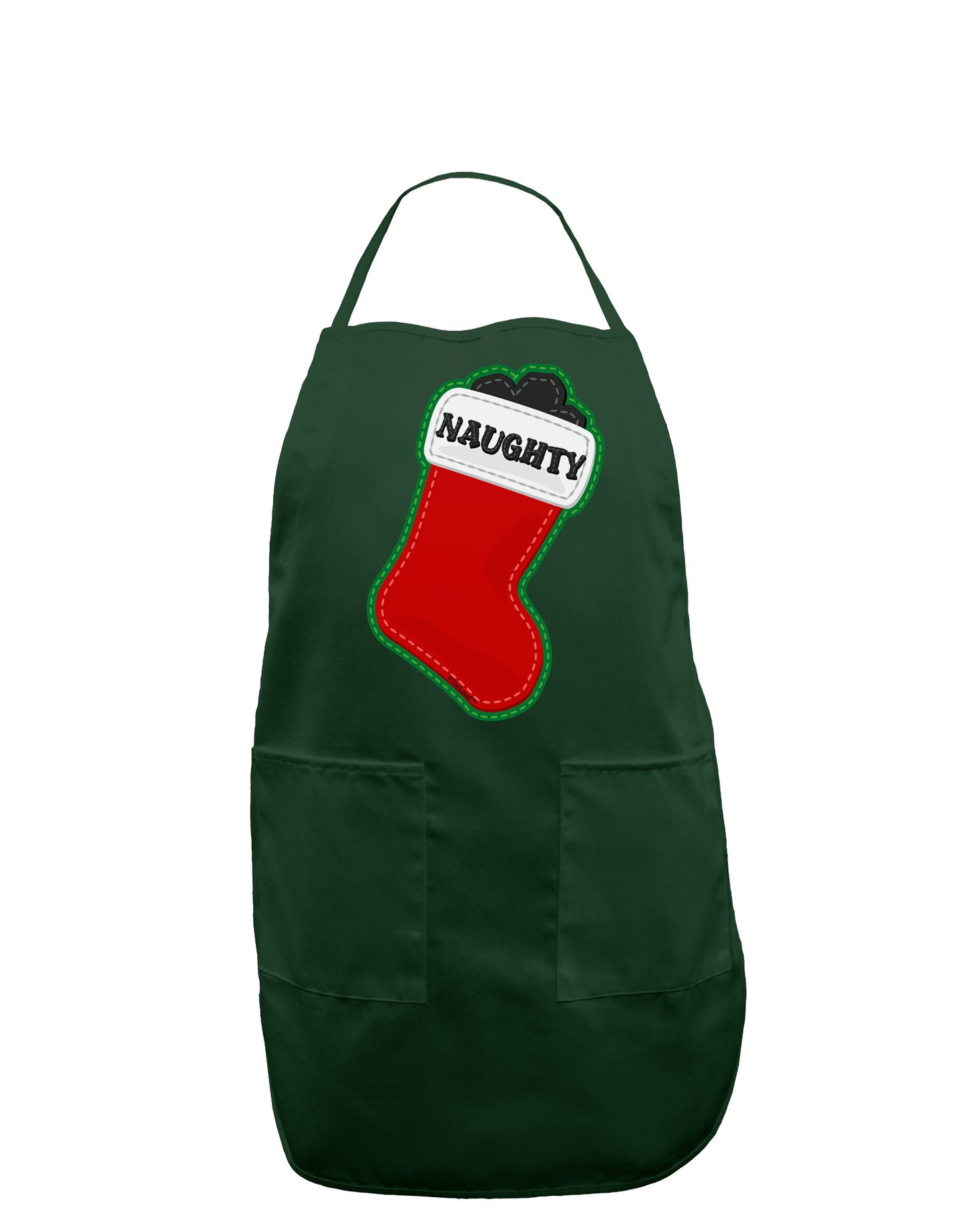 Naughty Coal Cute Christmas Stocking Dark Adult Apron-Bib Apron-TooLoud-Hunter-One-Size-Davson Sales