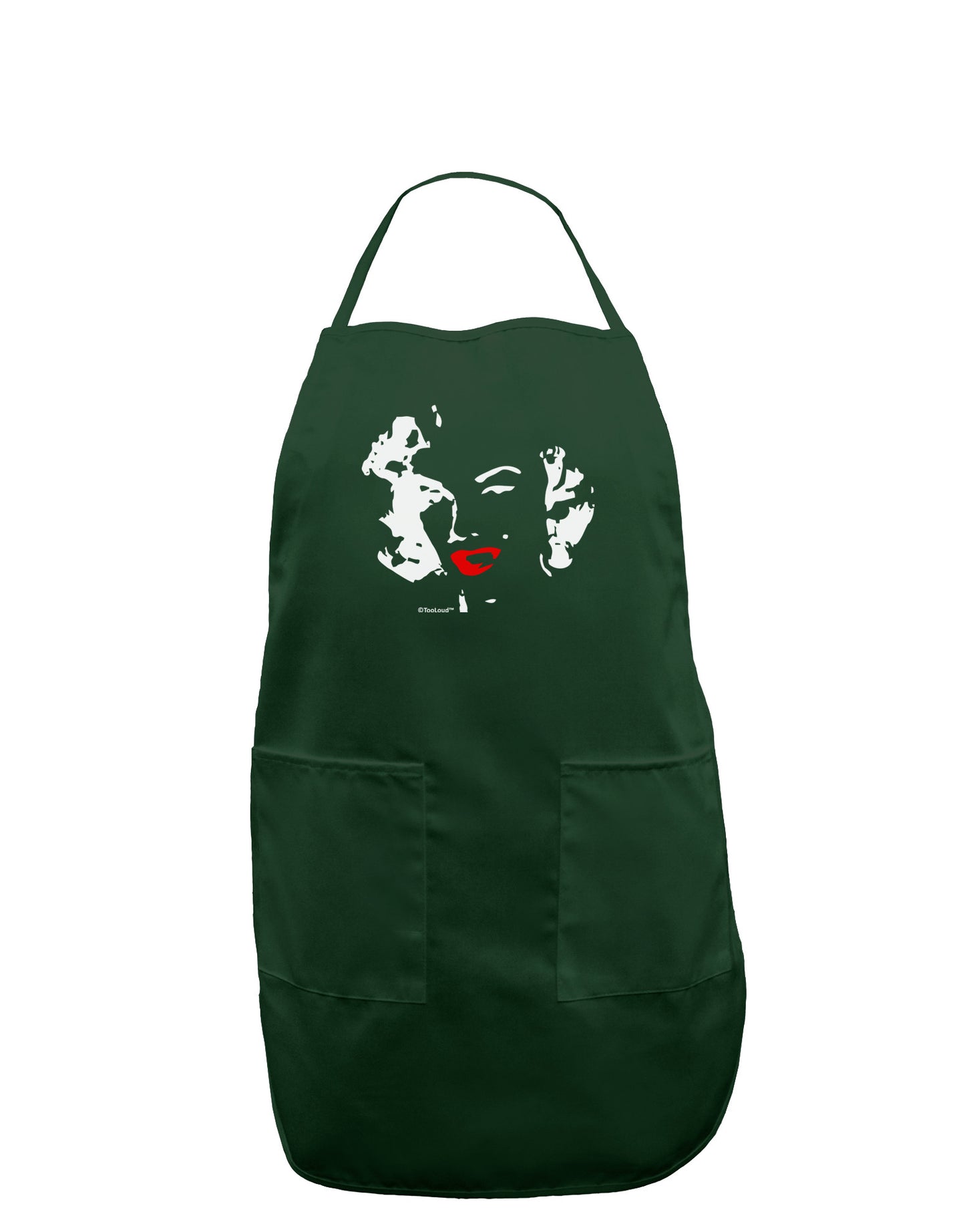 Marilyn Monroe Cutout Design Red Lips Dark Adult Apron by TooLoud-Bib Apron-TooLoud-Hunter-One-Size-Davson Sales