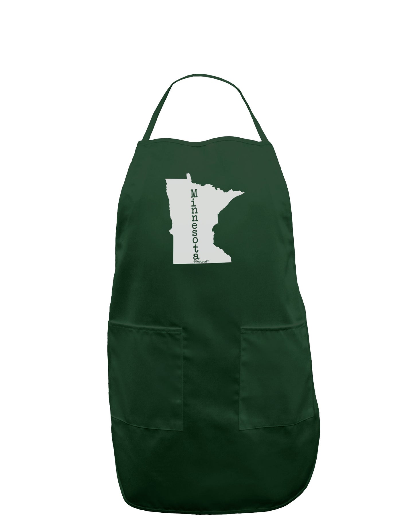 Minnesota - United States Shape Dark Adult Apron-Bib Apron-TooLoud-Hunter-One-Size-Davson Sales