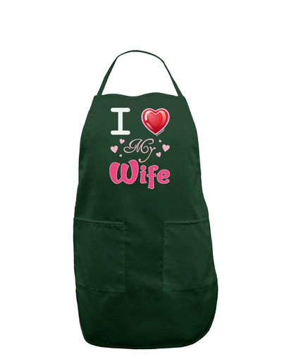 I Love Heart My Wife Dark Adult Apron-Bib Apron-TooLoud-Hunter-One-Size-Davson Sales