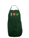 I Heart Marijuana Leaf Dark Adult Apron-Bib Apron-TooLoud-Hunter-One-Size-Davson Sales