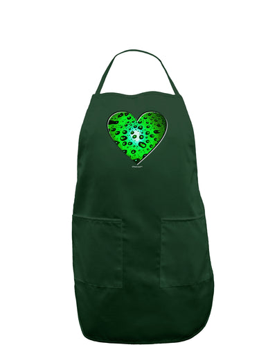 Water Droplet Heart Green Dark Adult Apron by TooLoud-Bib Apron-TooLoud-Hunter-One-Size-Davson Sales