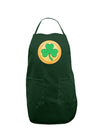 Shamrock Button Vector Design Dark Adult Apron by TooLoud-Bib Apron-TooLoud-Hunter-One-Size-Davson Sales