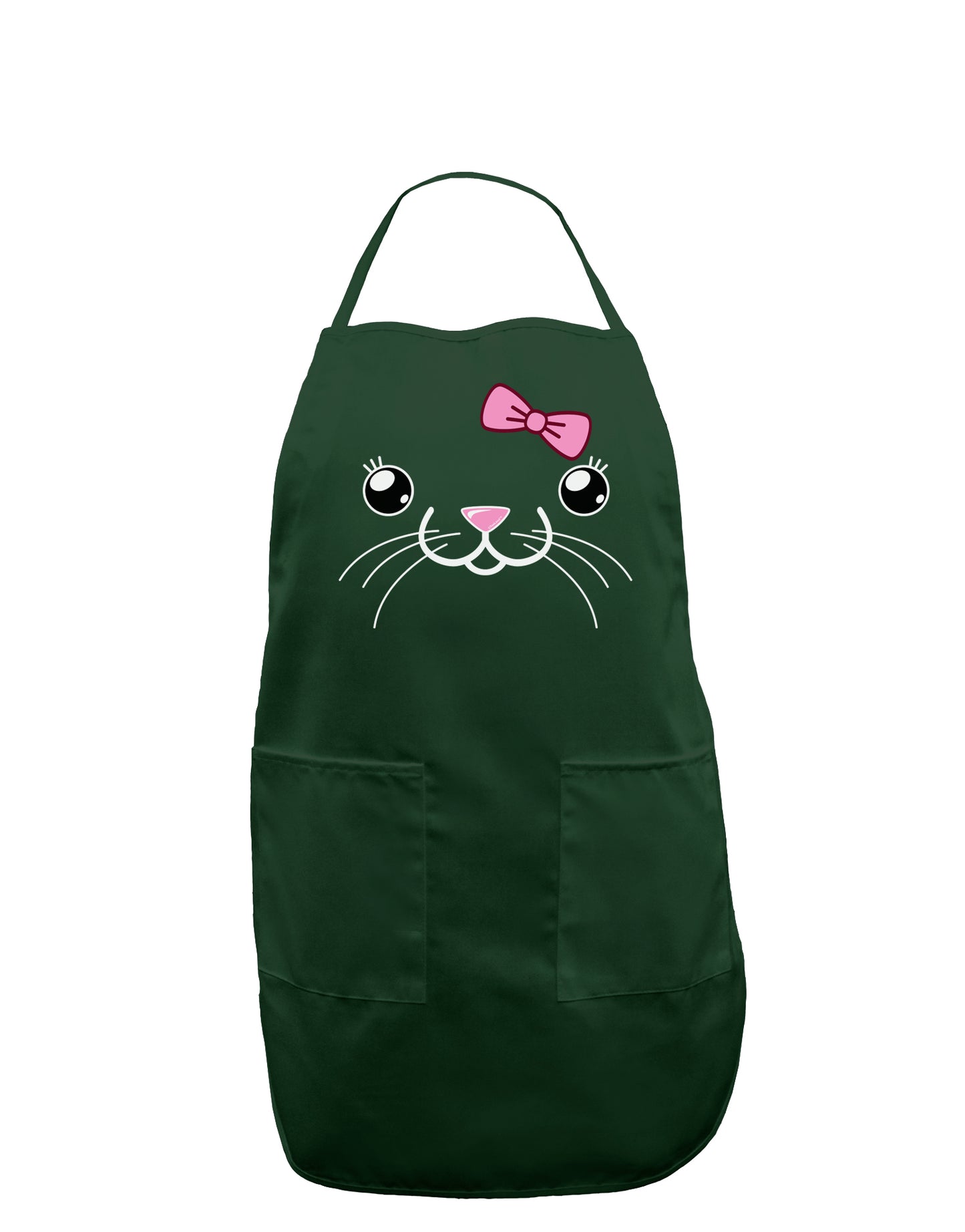 Kyu-T Face - Tinya Cute Girl Mouse Dark Adult Apron-Bib Apron-TooLoud-Hunter-One-Size-Davson Sales