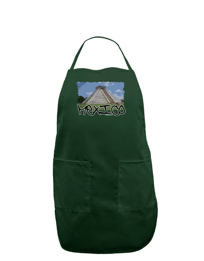 Mexico - Mayan Temple Cut-out Dark Adult Apron-Bib Apron-TooLoud-Hunter-One-Size-Davson Sales