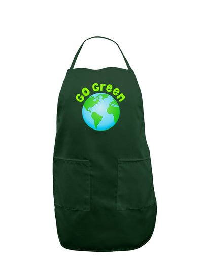 Go Green - Planet Earth Dark Adult Apron-Bib Apron-TooLoud-Hunter-One-Size-Davson Sales