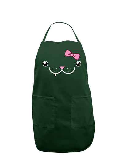 Kyu-T Face - Snagglette Cute Girl Critter Dark Adult Apron-Bib Apron-TooLoud-Hunter-One-Size-Davson Sales