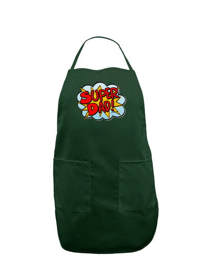 Super Dad - Superhero Comic Style Dark Adult Apron-Bib Apron-TooLoud-Hunter-One-Size-Davson Sales