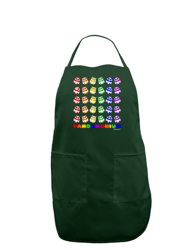 Pandamonium Rainbow Pandas Dark Adult Apron by TooLoud-Bib Apron-TooLoud-Hunter-One-Size-Davson Sales