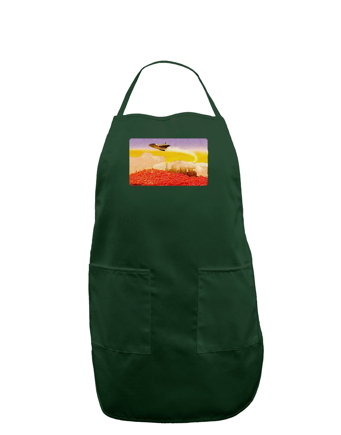 Planet Mars Watercolor Dark Adult Apron-Bib Apron-TooLoud-Hunter-One-Size-Davson Sales