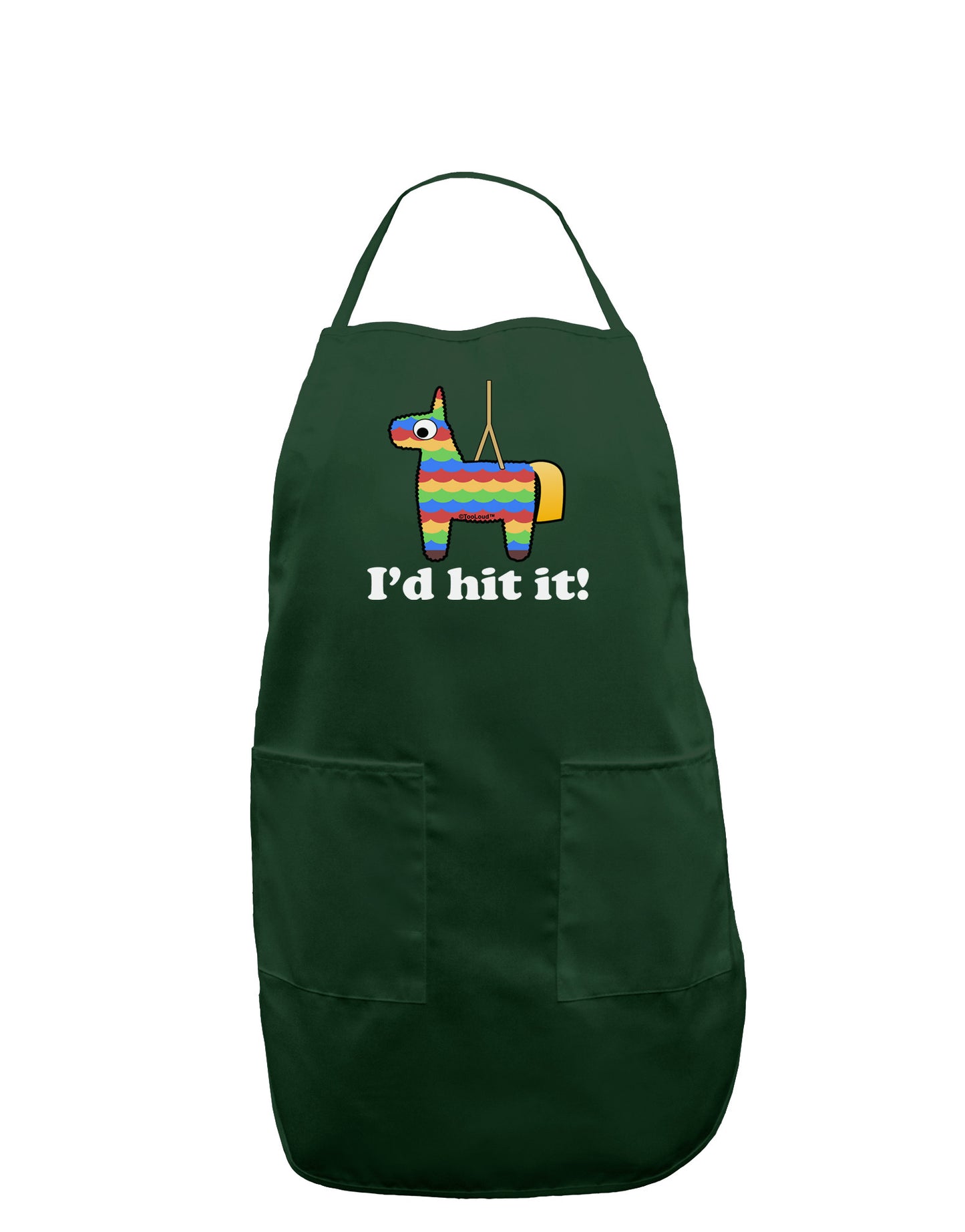 I'd Hit it - Funny Pinata Design Dark Adult Apron-Bib Apron-TooLoud-Hunter-One-Size-Davson Sales