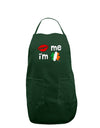 Kiss and Irish Flag Shamrock - Kiss Me I'm Irish Dark Adult Apron by TooLoud-Bib Apron-TooLoud-Hunter-One-Size-Davson Sales