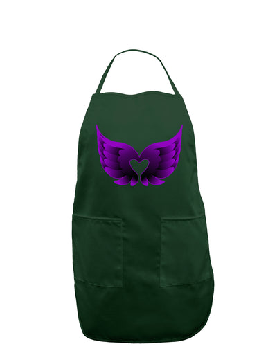 Cute Dark Angel Wings Black and Purple Heart Dark Adult Apron-Bib Apron-TooLoud-Hunter-One-Size-Davson Sales