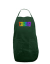 Proud American Rainbow Text Dark Adult Apron by TooLoud-Bib Apron-TooLoud-Hunter-One-Size-Davson Sales