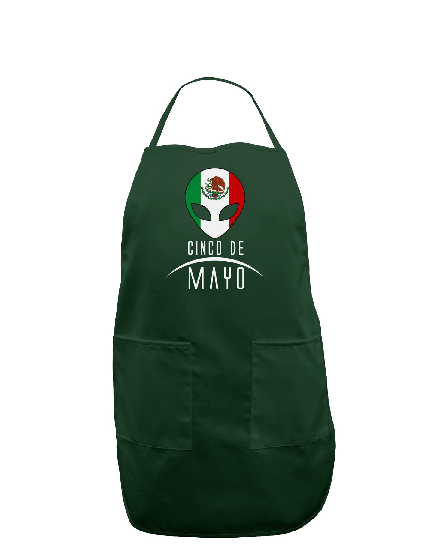 Mexican Extraterrestrial Text Dark Adult Apron-Bib Apron-TooLoud-Hunter-One-Size-Davson Sales