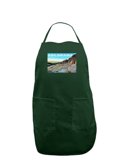 CO Rockies View with Text Dark Adult Apron-Bib Apron-TooLoud-Hunter-One-Size-Davson Sales