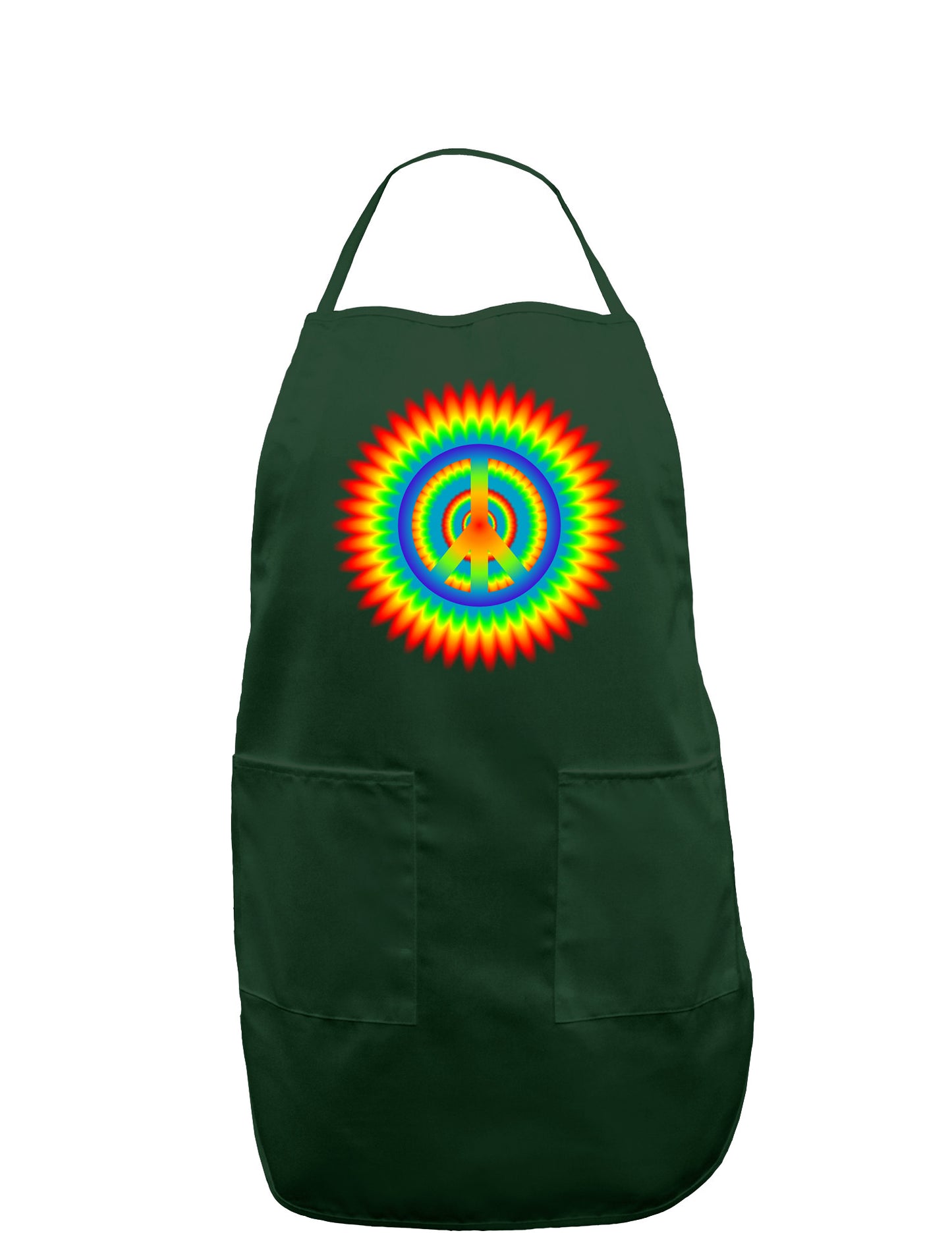 Psychedelic Peace Dark Adult Apron-Bib Apron-TooLoud-Hunter-One-Size-Davson Sales