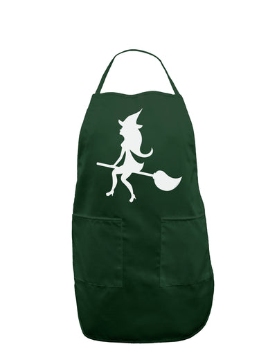 Cute Witch on Broom Silhouette Halloween Dark Adult Apron-Bib Apron-TooLoud-Hunter-One-Size-Davson Sales