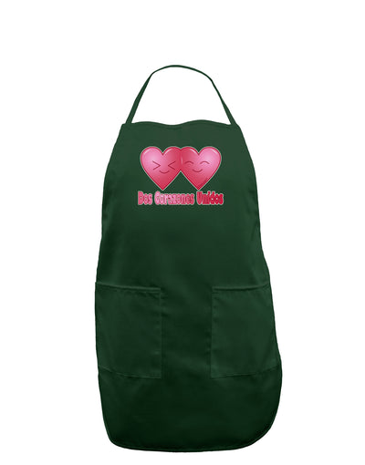 Dos Corazones Unidos Design Dark Adult Apron by TooLoud-Bib Apron-TooLoud-Hunter-One-Size-Davson Sales