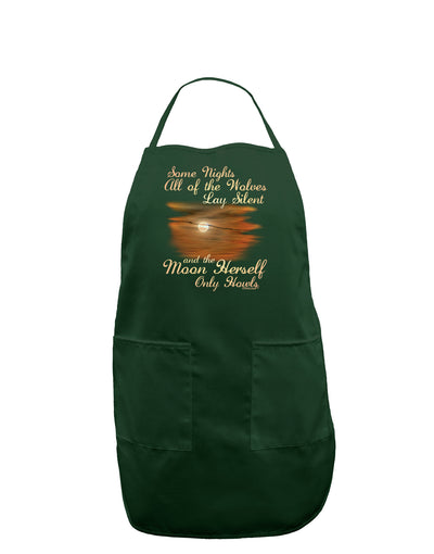 The Moon Herself Howls Dark Adult Apron-Bib Apron-TooLoud-Hunter-One-Size-Davson Sales