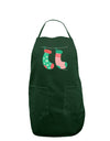 Cute Mr and Mrs Christmas Couple Stockings Dark Adult Apron by TooLoud-Bib Apron-TooLoud-Hunter-One-Size-Davson Sales