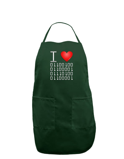 I Heart Binary Data Dark Adult Apron-Bib Apron-TooLoud-Hunter-One-Size-Davson Sales