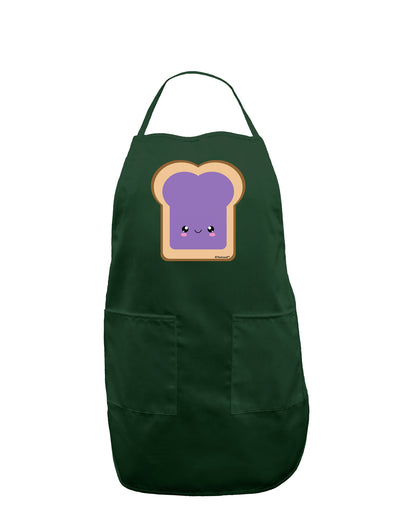 Cute Matching Design - PB and J - Jelly Dark Adult Apron by TooLoud-Bib Apron-TooLoud-Hunter-One-Size-Davson Sales