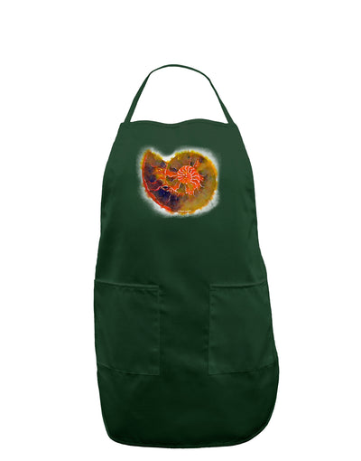 Nautilus Fossil Watercolor Dark Adult Apron-Bib Apron-TooLoud-Hunter-One-Size-Davson Sales