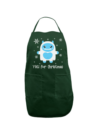 Yeti (Ready) for Christmas - Abominable Snowman Dark Adult Apron-Bib Apron-TooLoud-Hunter-One-Size-Davson Sales