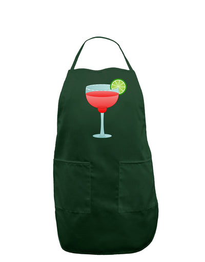 Red Margarita with Lime - Cinco de Mayo Dark Adult Apron by TooLoud-Bib Apron-TooLoud-Hunter-One-Size-Davson Sales