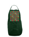 Christmas Red and Green Houndstooth Dark Adult Apron-Bib Apron-TooLoud-Hunter-One-Size-Davson Sales