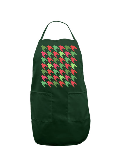 Christmas Red and Green Houndstooth Dark Adult Apron-Bib Apron-TooLoud-Hunter-One-Size-Davson Sales