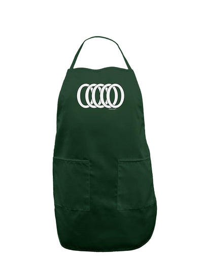 Five Golden Rings Dark Adult Apron-Bib Apron-TooLoud-Hunter-One-Size-Davson Sales