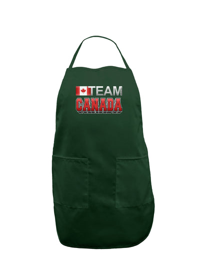 Sporty Team Canada Dark Adult Apron-Bib Apron-TooLoud-Hunter-One-Size-Davson Sales