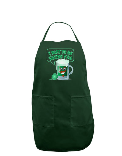 Green Beer - Inside You Dark Adult Apron-Bib Apron-TooLoud-Hunter-One-Size-Davson Sales