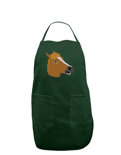 Silly Cartoon Horse Head Dark Adult Apron-Bib Apron-TooLoud-Hunter-One-Size-Davson Sales