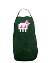 Retro 8-Bit Skull with Pink Bow Dark Adult Apron-Bib Apron-TooLoud-Hunter-One-Size-Davson Sales