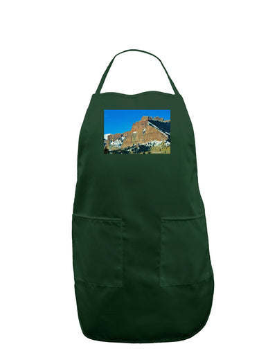 Colorado Snowy Mountains Dark Adult Apron-Bib Apron-TooLoud-Hunter-One-Size-Davson Sales