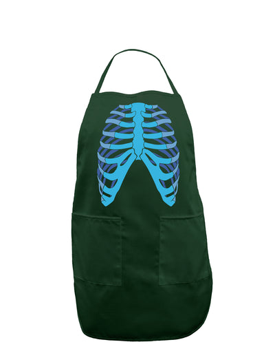 Human Blue Skeleton Bones Ribcage Dark Adult Apron-Bib Apron-TooLoud-Hunter-One-Size-Davson Sales