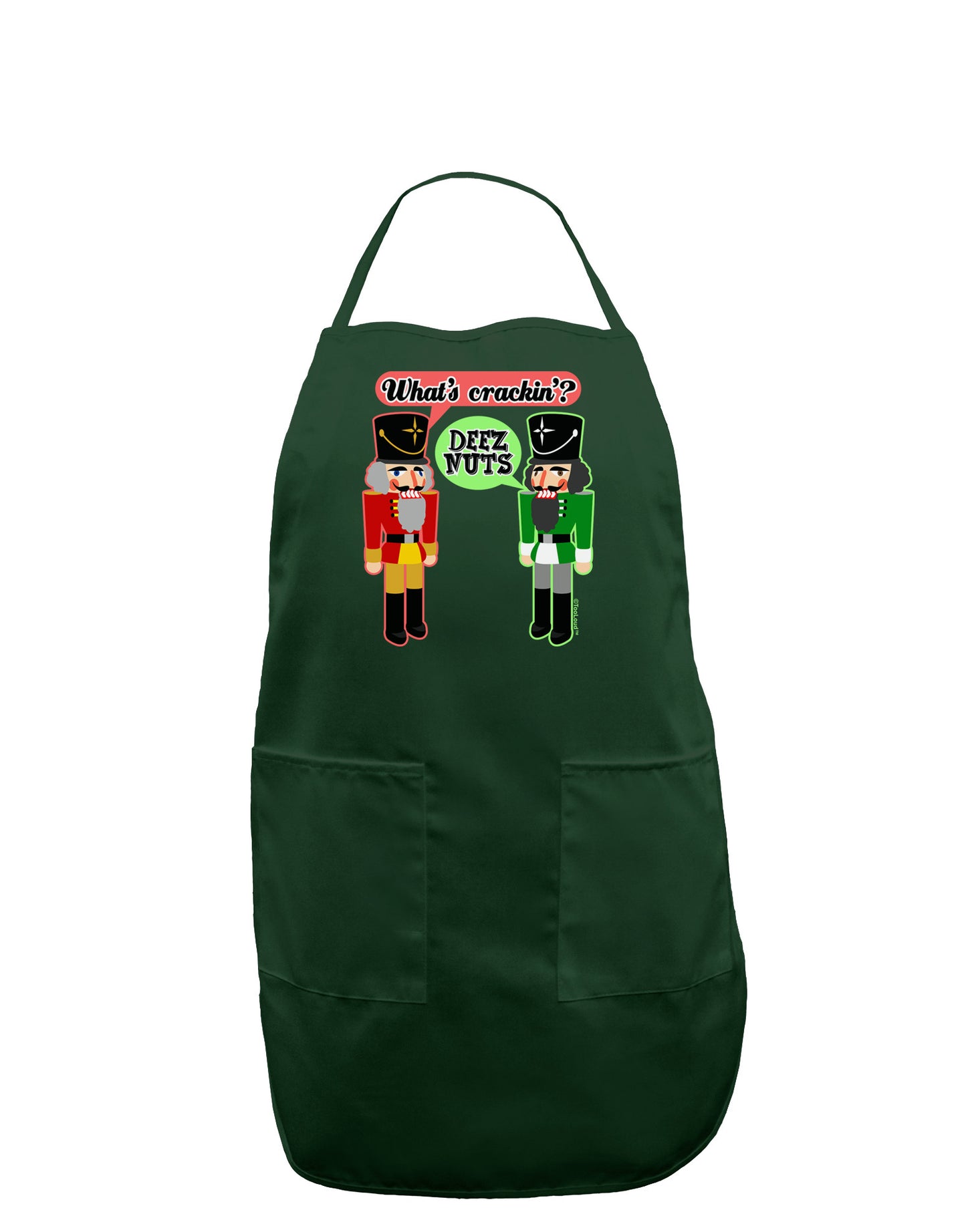 Whats Crackin - Deez Nuts Dark Adult Apron by-Bib Apron-TooLoud-Hunter-One-Size-Davson Sales