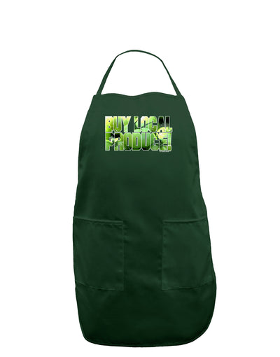 Buy Local - Green Tomatoes Text Dark Adult Apron-Bib Apron-TooLoud-Hunter-One-Size-Davson Sales