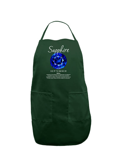 Birthstone Sapphire Dark Adult Apron-Bib Apron-TooLoud-Hunter-One-Size-Davson Sales