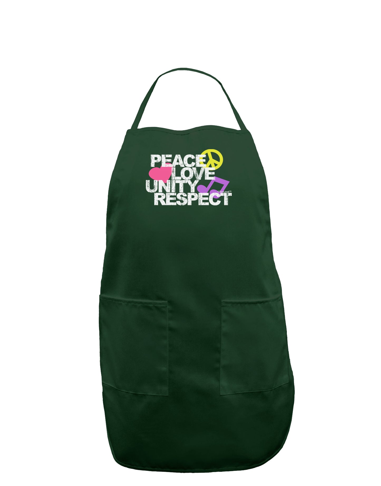PLUR Distressed Text Dark Adult Apron-Bib Apron-TooLoud-Hunter-One-Size-Davson Sales
