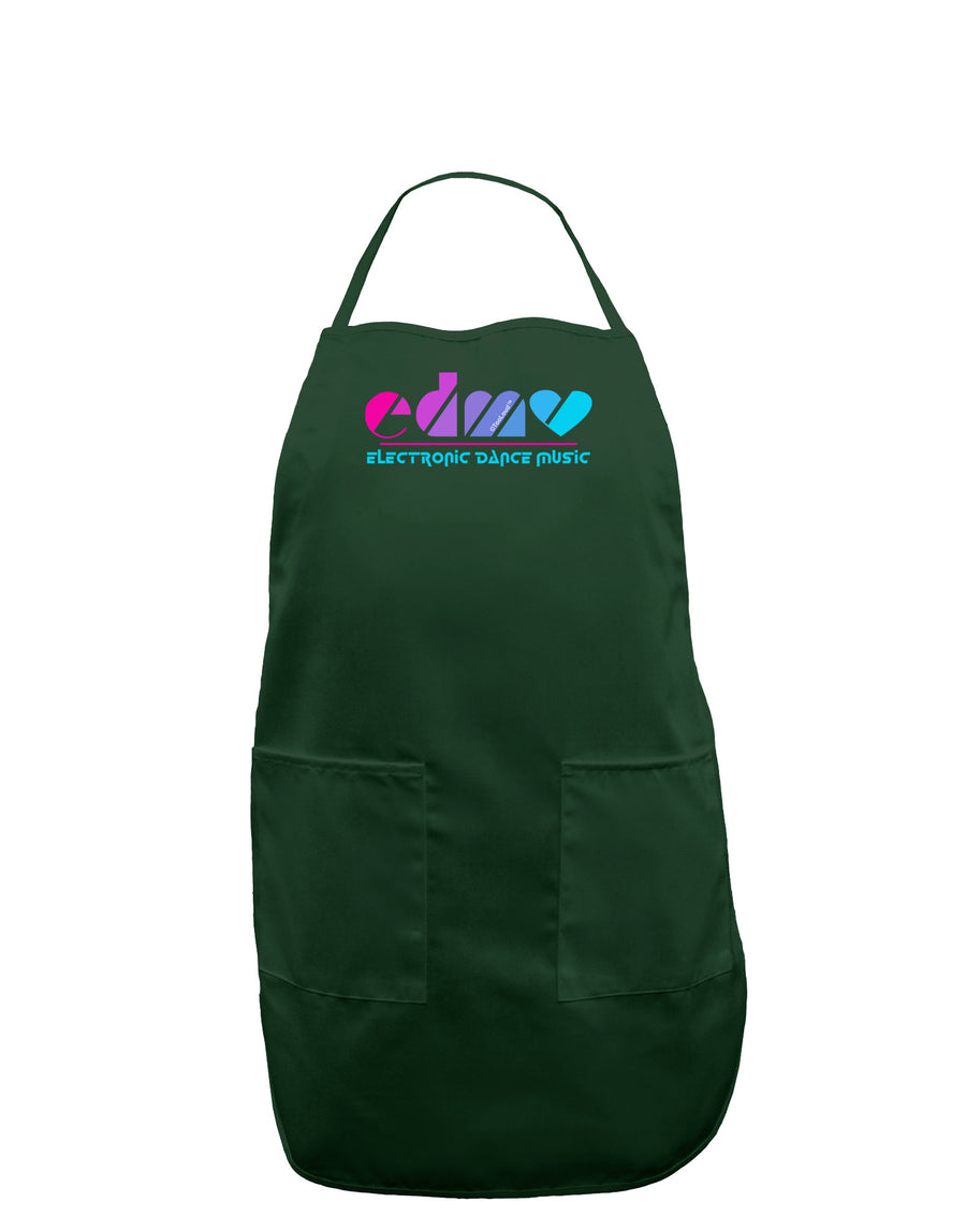 EDM Heart Dark Adult Apron-Bib Apron-TooLoud-Black-One-Size-Davson Sales