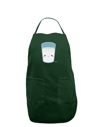 Cute Matching Milk and Cookie Design - Milk Dark Adult Apron by TooLoud-Bib Apron-TooLoud-Hunter-One-Size-Davson Sales